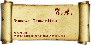 Nemecz Armandina névjegykártya